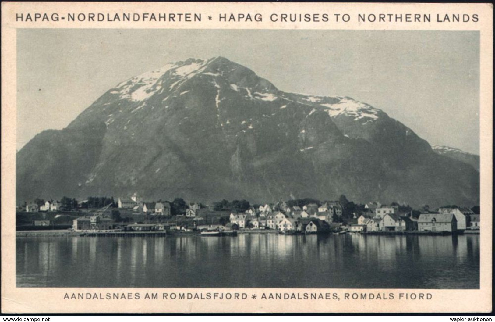 HAMBURG/ 1/ HAMBURG-AMERIKA LINIE/ NORDLANDFAHRTEN/ HAL 1932 (7.7.) AFS 003 Pf. (Kreuzfahrtschiff) Auf Reederei-Telegram - Expéditions Arctiques