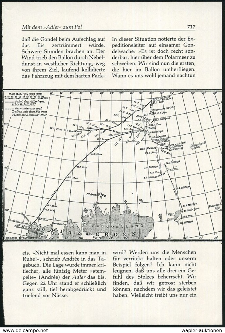 B.R.D. 1972 (ca.) "Mit Dem 'Adler' Zum Pol", Salomon Andrées Todesfahr Ins Arktische Eis Von Vitalis Pantenburg , 16 Sei - Spedizioni Artiche