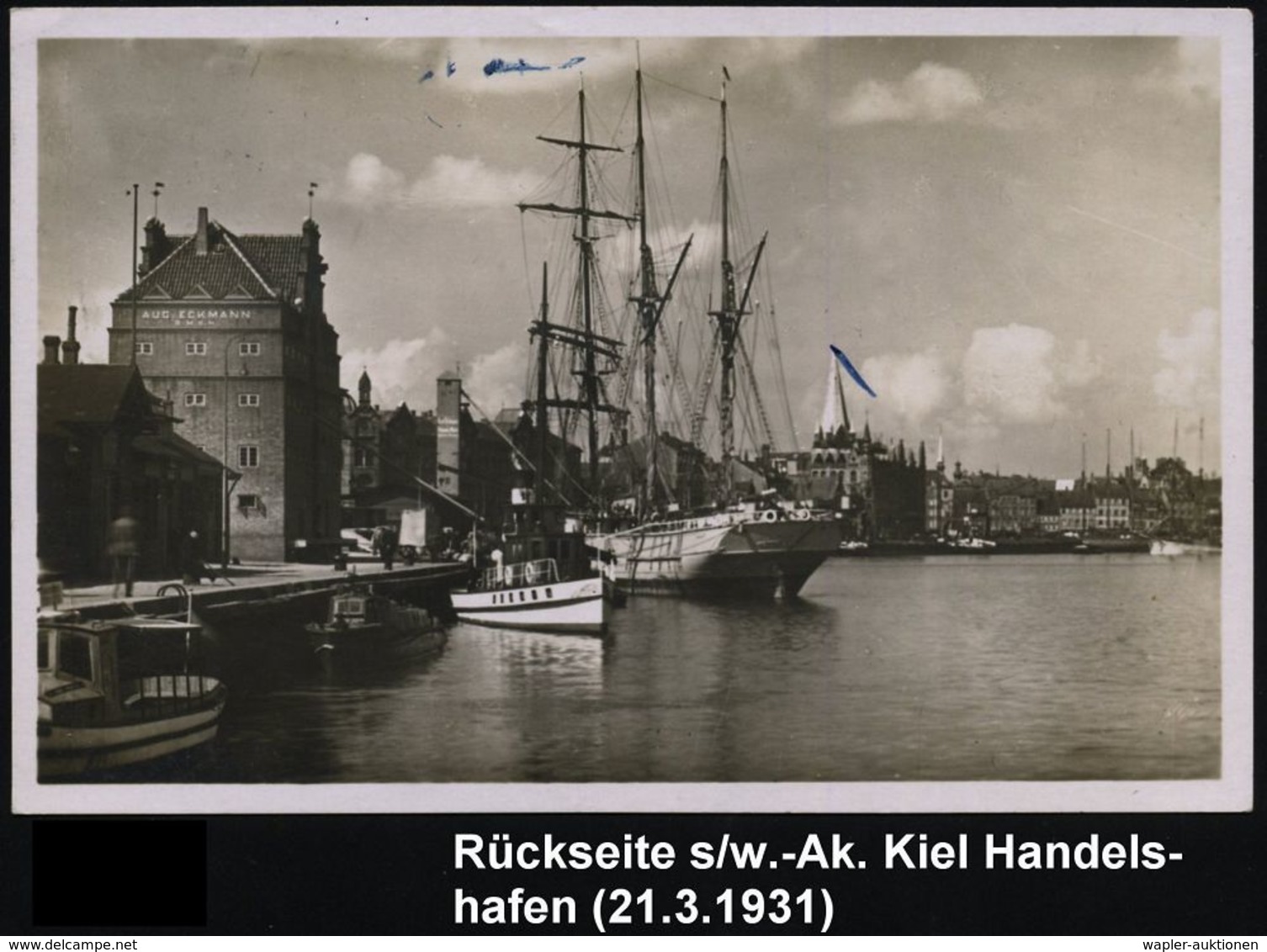 KIEL/ *1gg/ Nord. Hafen-/ Schiffahrts-/ U.Verkehrs-/ Ausst./ 16.-31.MAI 1931 (21.3.) Seltener MWSt (Anker) Klar S/w.-Fot - Marittimi