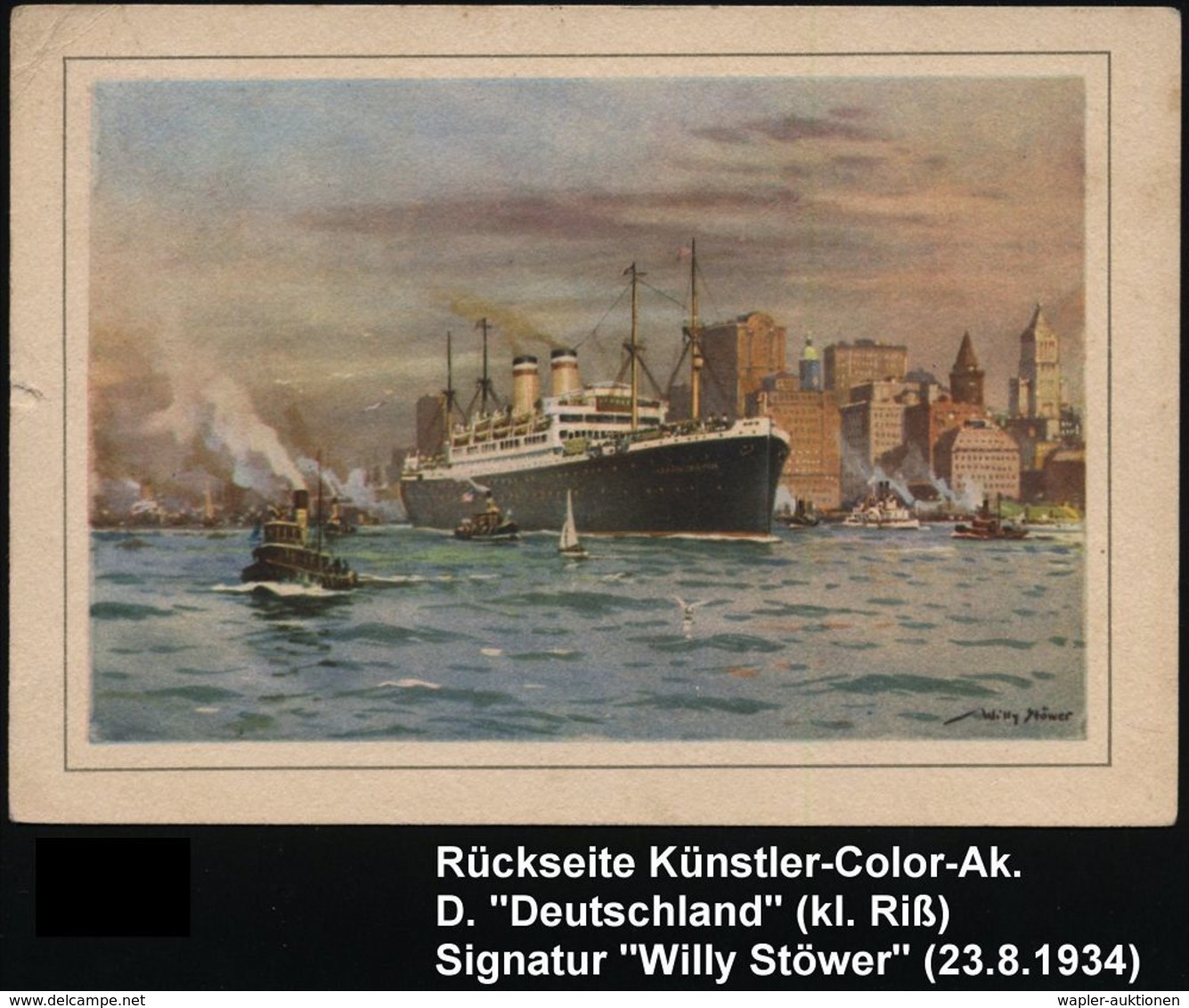 DEUTSCHES REICH 1935 (24.5.) 1K-Fahnen-BPA: DEUTSCH-/AMERIKANISCHE/SEEPOST/ HAMBURG-/NEW YORK/**/DEUTSCH-/LAND/H.A.L. ,  - Maritime