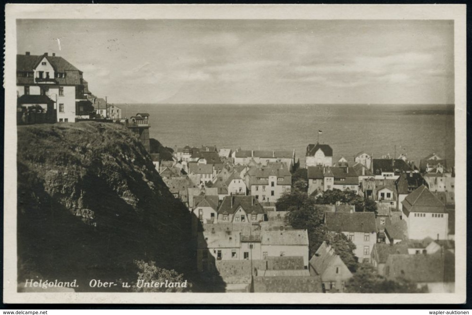 CUXHAVEN/ *1c 1927 (12.9.) 1K-Brücke + Viol. 1K-HdN: Auf Hoher See/an Bord/des/Turb.-Dampfers Kaiser , S/w.-Foto-Ak.: He - Maritiem