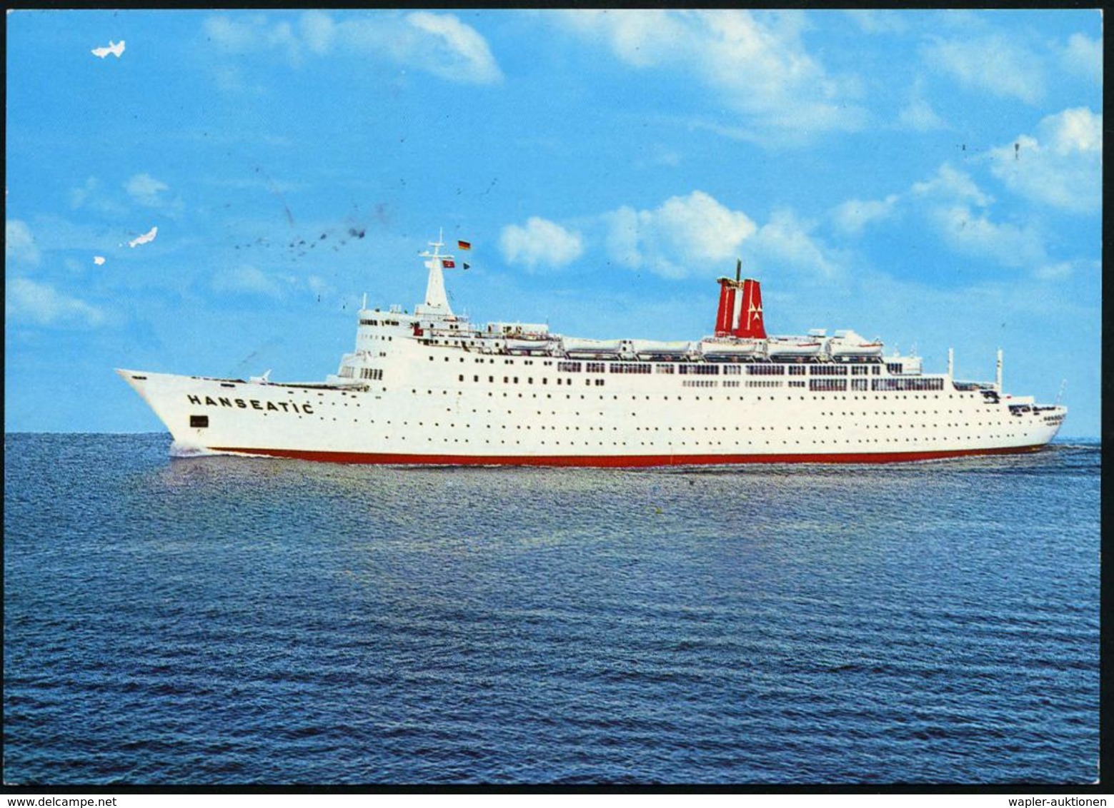 B.R.D. 1973 (24.2.) 2K-BPA: DEUTSCHE SCHIFFSPOST/TS/HANSEATIC/DAL/KREUZFAHRT , 2x Auf. Color-Sonder-Ak.: TS. HANSEATIC , - Maritiem