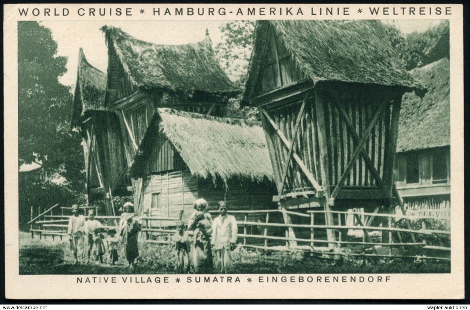 HAMBURG/ 1/ HAMBURG-AMERIKA-LINIE/ MITTELMEER-U.ORIENTFAHRTEN 1929 (8.3.) AFS Auf Telegramm-Ak: Hapag-Weltreise 1929, Et - Maritime