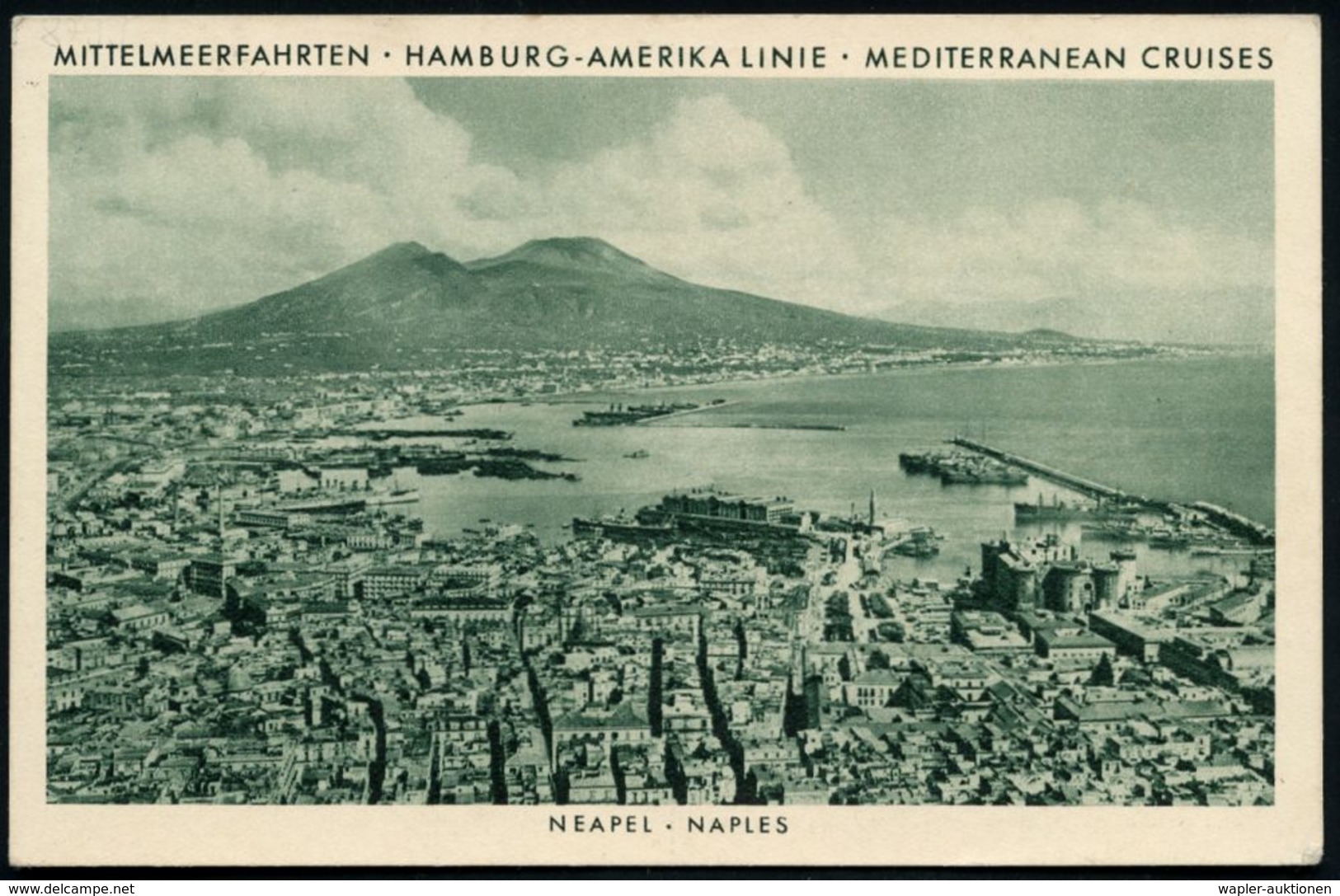 HAMBURG/ 1/ HAMBURG-AMERIKA LINIE/ MITTELMEER- U.ORIENTFAHRTEN 1934 (26.4.) AFS 005 Pf. Auf Telegramm-Ak.: Hapag-Fahrt W - Schiffahrt