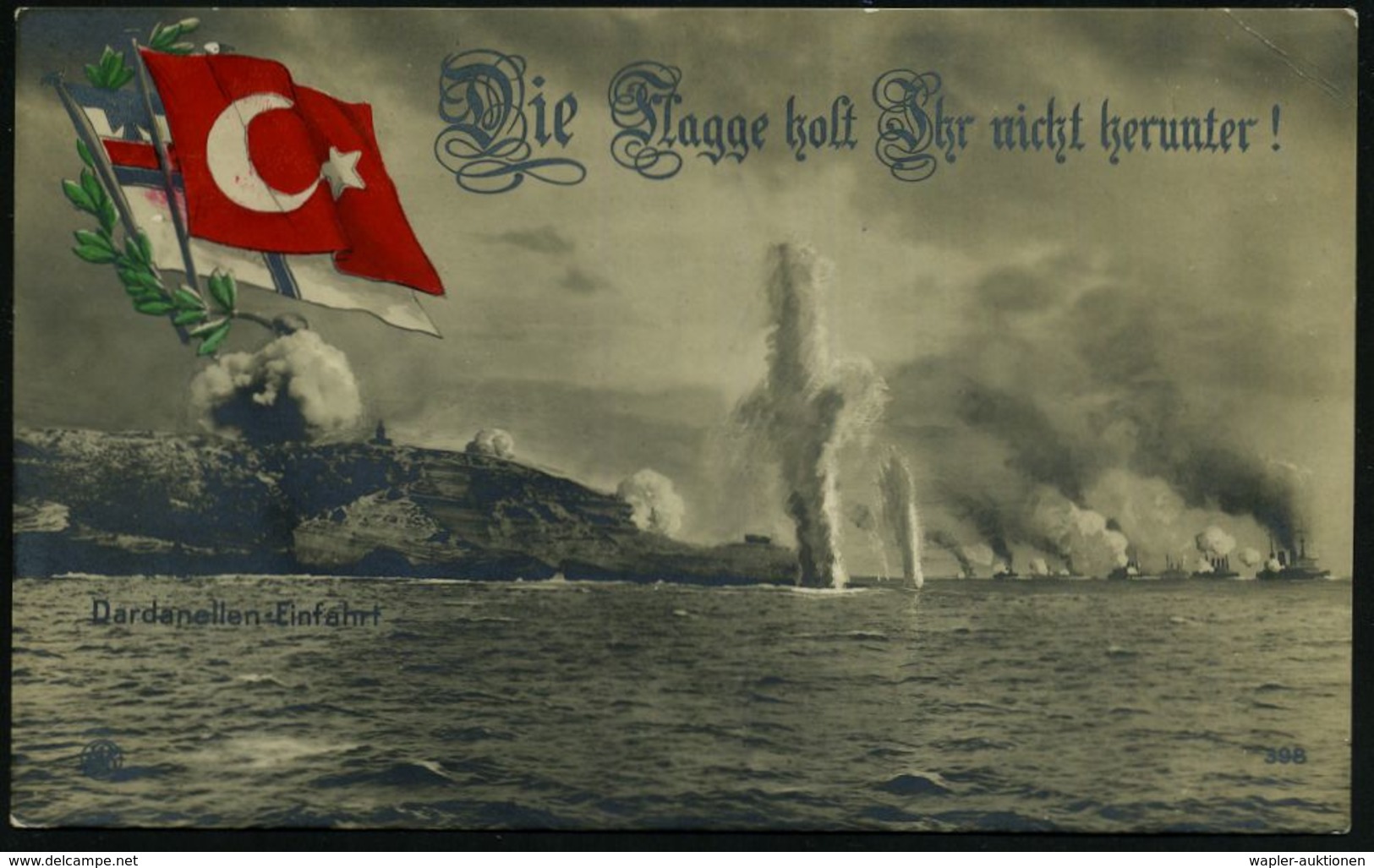 DEUTSCHES REICH 1915 (20.3.) Viol. 1K-Brücken-Briefstempel: Kaiserliche Marine/Kommando S.M.S. "Regensburg" (= MSP No.20 - Maritime