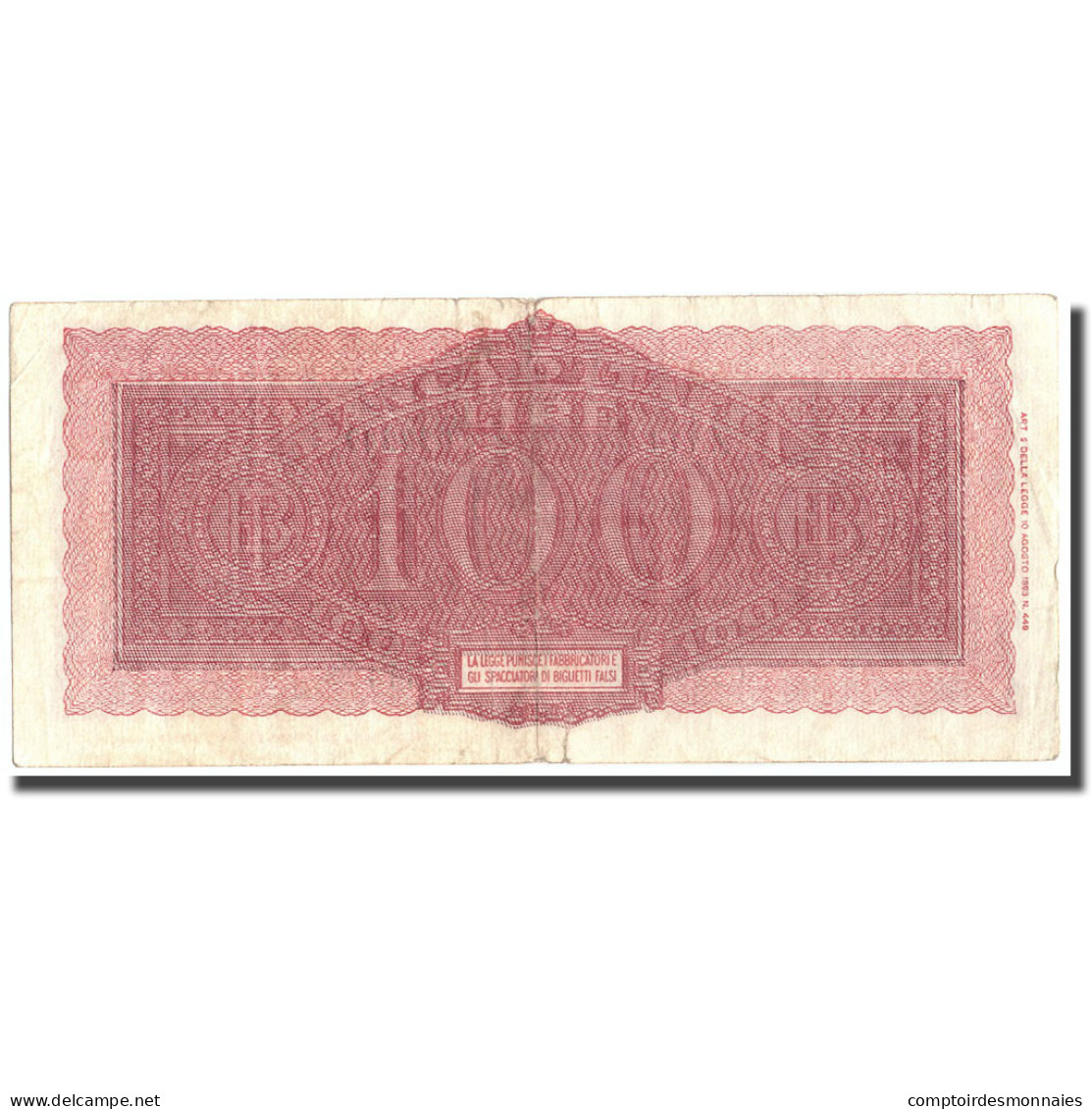 Billet, Italie, 100 Lire, 1944, 1944-12-10, KM:75a, TTB - 100 Liras