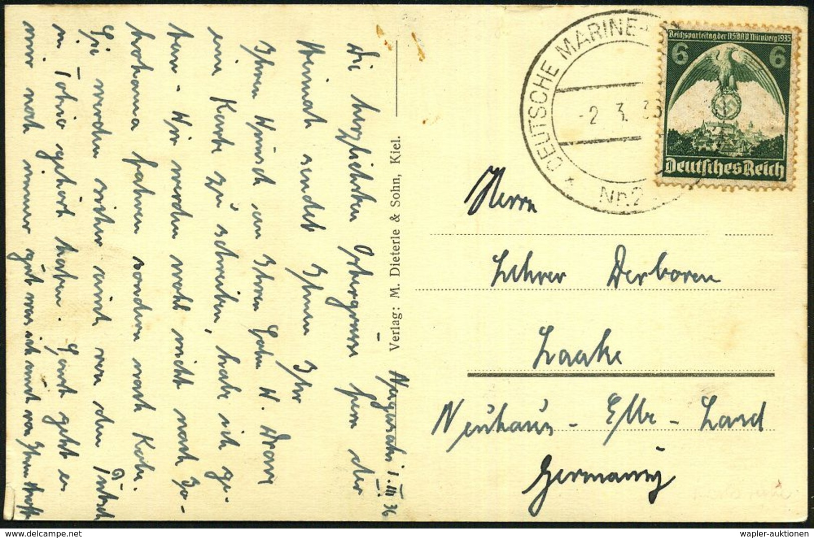 DEUTSCHES REICH /  JAPAN 1936 (2.3.) 2K-BPA.: DEUTSCHE MARINE-SCHIFFSPOST/Nr.28 = Kleiner Kreuzer "Karlsruhe", Afrika-As - Maritiem