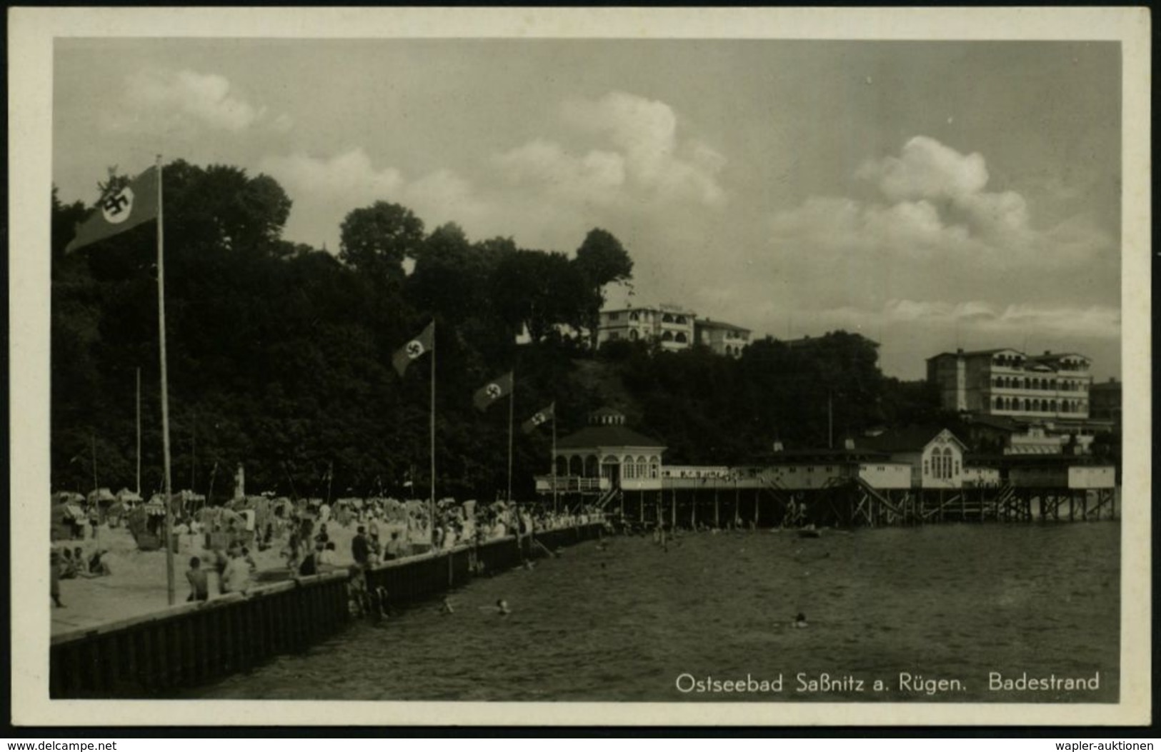 SASSNITZ/ C 1941 (10.6.) 2K-Steg + Viol. 1K-HdN: Kriegsmarine/Kommando 3. Abteilung Der Schiffsartillerieschule + Hs. Ab - Maritiem