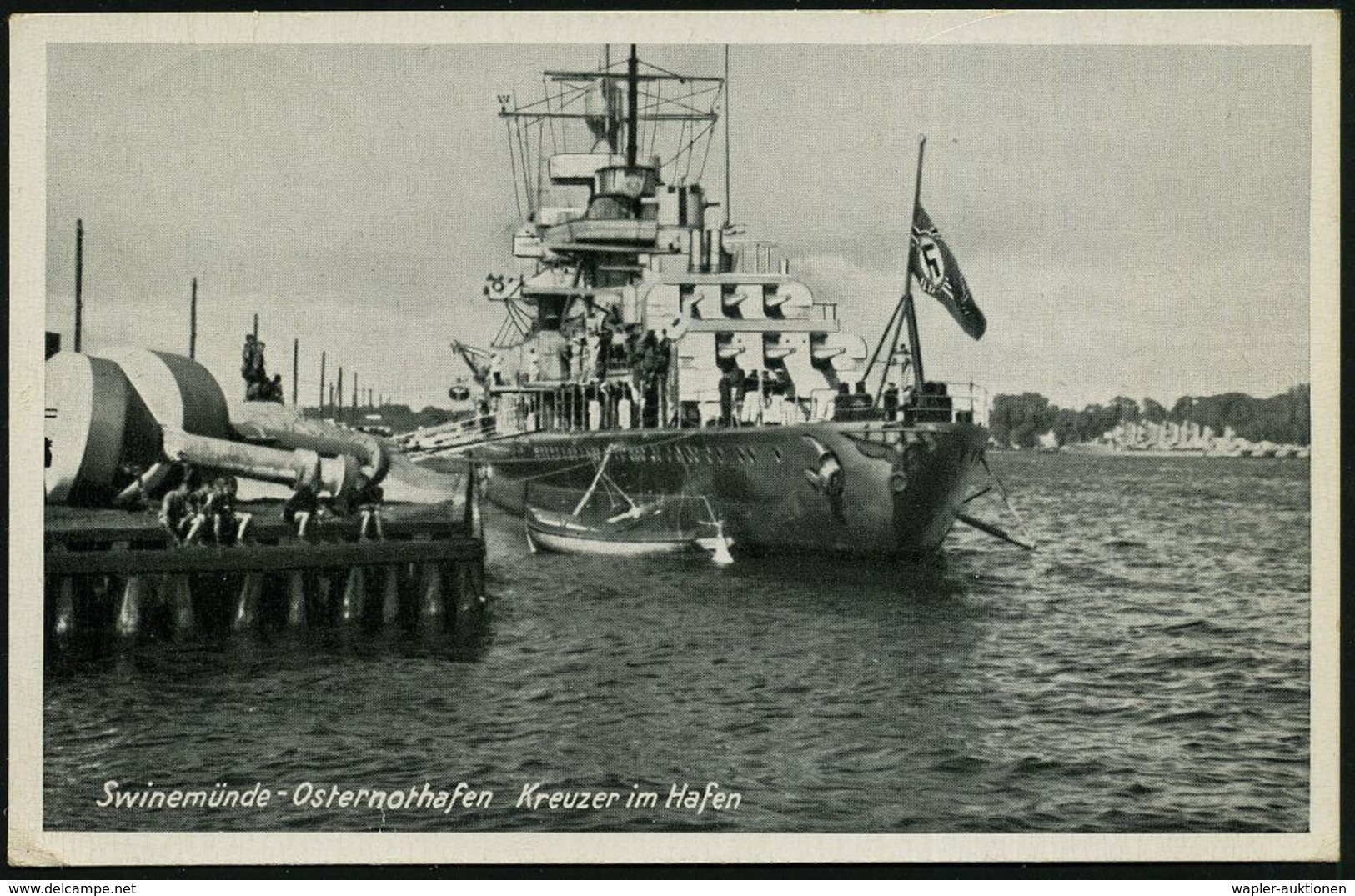 Swinemünde 1942 (23.5.) Stumme 1K-Brücke = Tarnstempel Swinemünde + Viol. 1K-HdN: Kommando Zerstörer- U. Topedobootsstam - Maritime