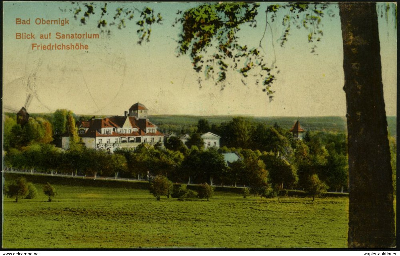 OBERNIGK/ BEI/ BRESLAU/ Bade- U.Luftkurort/ Wintersport 1930 (20.3.) Seltener HWSt. = Aptiert! , Klar Gest. Color-Ak.: S - Inverno