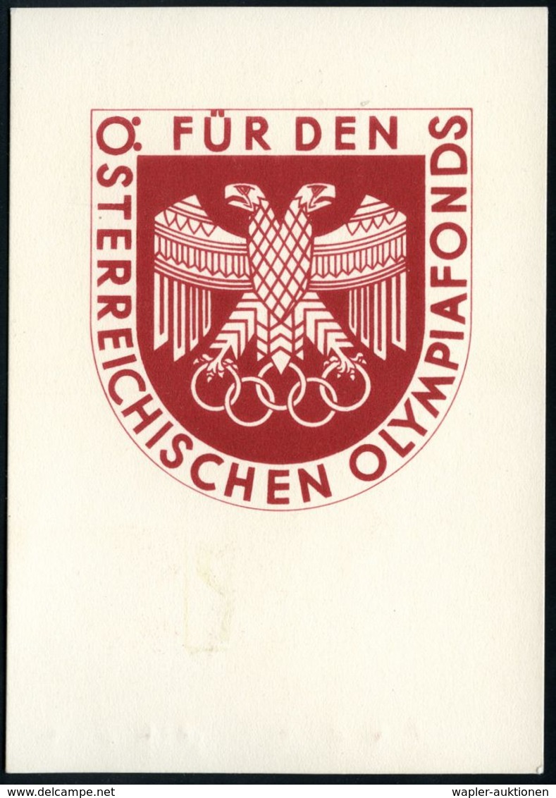 ÖSTERREICH 1936 (22.2.) 12 Gr. FIS-Wettkämpfe, EF = Abfahrts-Läufer + Passender, Viol. SSt: INNSBRUCK/ FIS-/ WETTKÄMPFE  - Sci