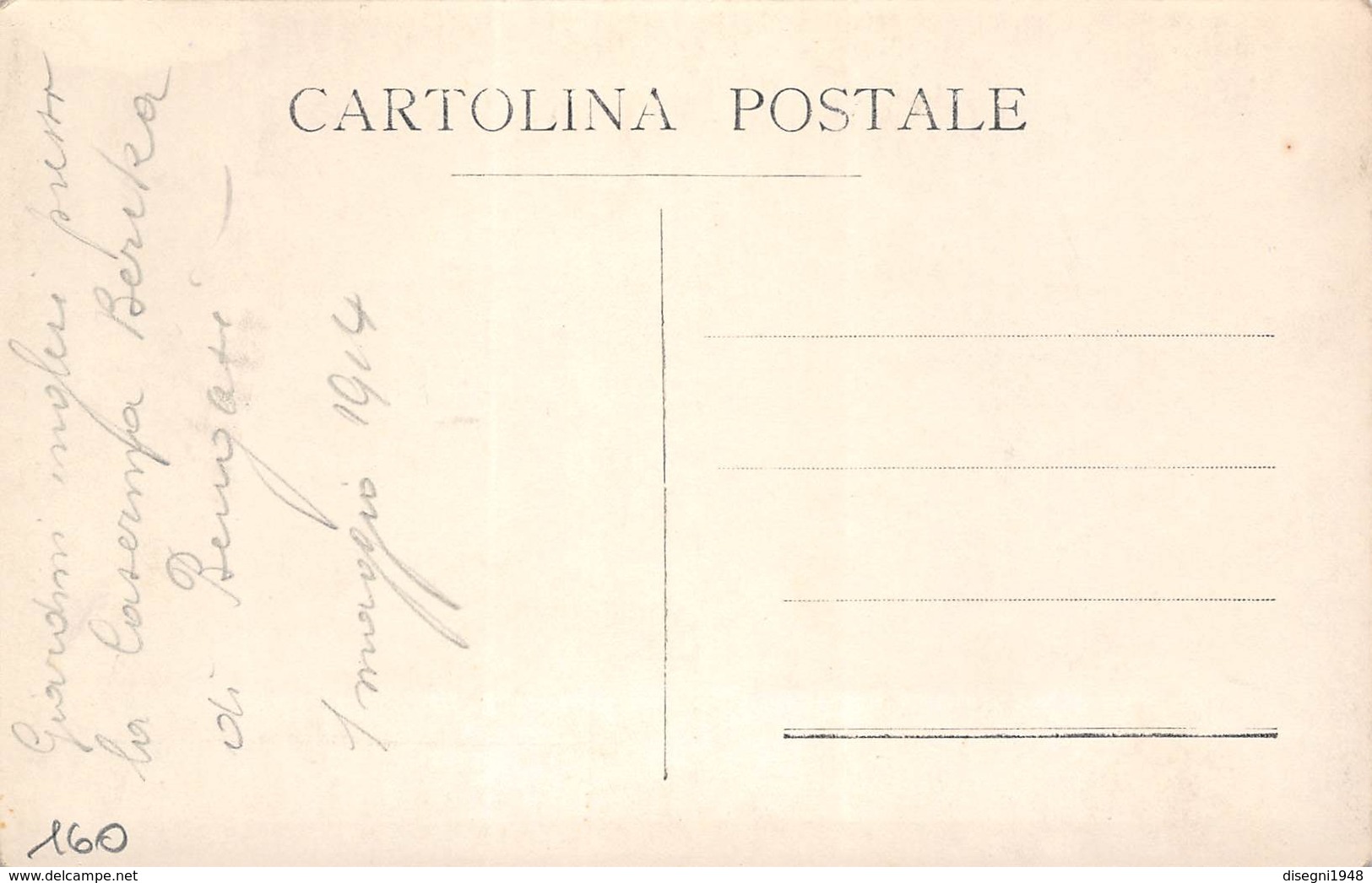 M08111 "GIARDINI INGLESI PRESSO LA CASERMA BERKA DI BENGASI-1° MAGGIO 1914"   CART. POST. ORIG. NON SPEDITA - Libia