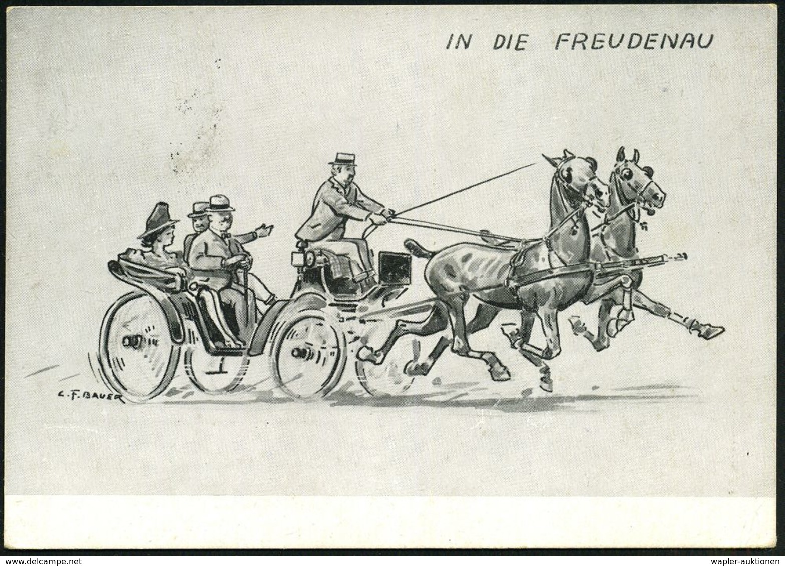 ÖSTERREICH 1946 (20.10.) SSt.: WIEN-FREUDENAU/AUSTRAI-PREIS (2 Pferde) Seltene EF 16 + 16 Gr. "Austria-Preis" Auf Humori - Paardensport