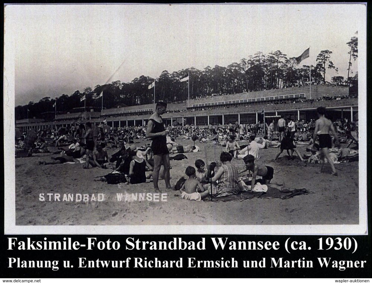 BERLIN-/ WANNSEE 3/ (STRANDBAD) 1932 (17.6.) Seltener 1K-Steg = Saison-Hauspostamt Des Größten Berliner Strandbades , 2x - Autres & Non Classés