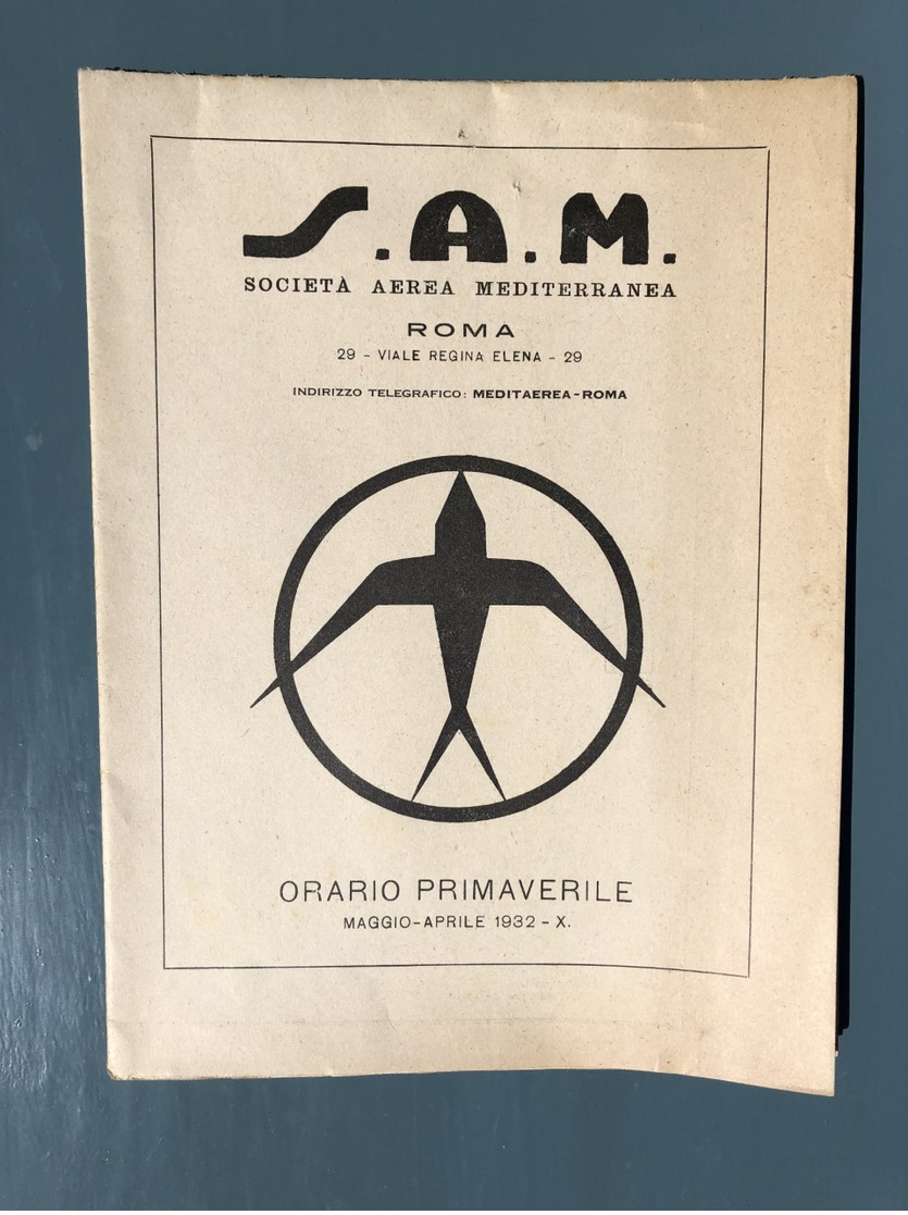 Carte De La S.A.M - Tarifs Des Vols - Europe