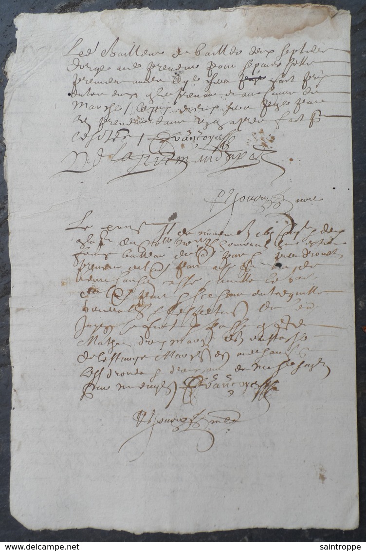 Manuscrit De 1652.Belle Calligraphie à Déchiffrer. - Manuscrits