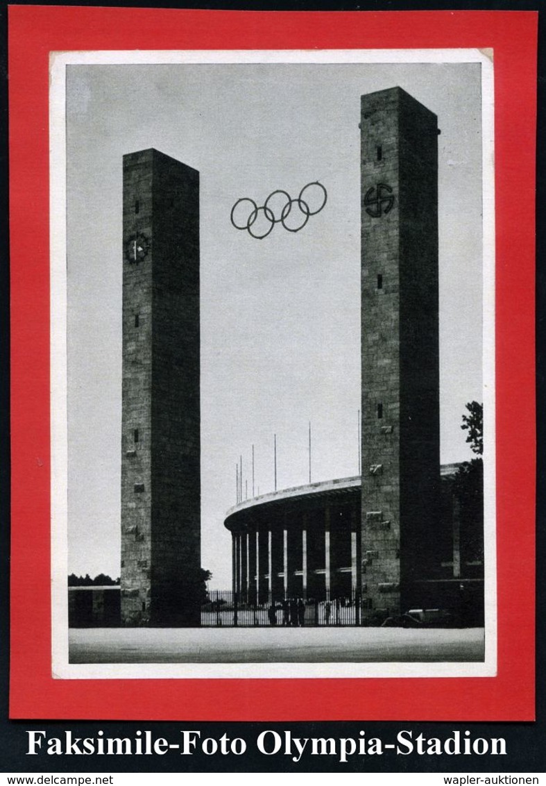 Berlin-Olympiastadion 1936 S/w.-Abbildung: Alfred Schwarzmann (u. Mack, Volz) + Orig. Autogr. "Alfred Schwarzmann" = Gol - Ginnastica