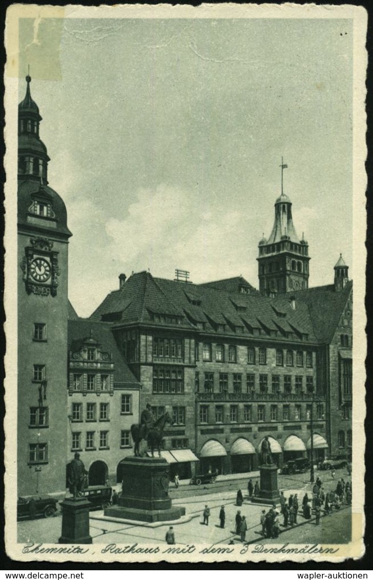 Chemnitz/ 5.Landesturnfest/ Sächs./ Turnerschaft 1930 (13.7.) SSt Klar Auf Foto-Bedarfs-Ak. (Rathaus) Mit Entspr. Text!  - Gymnastiek