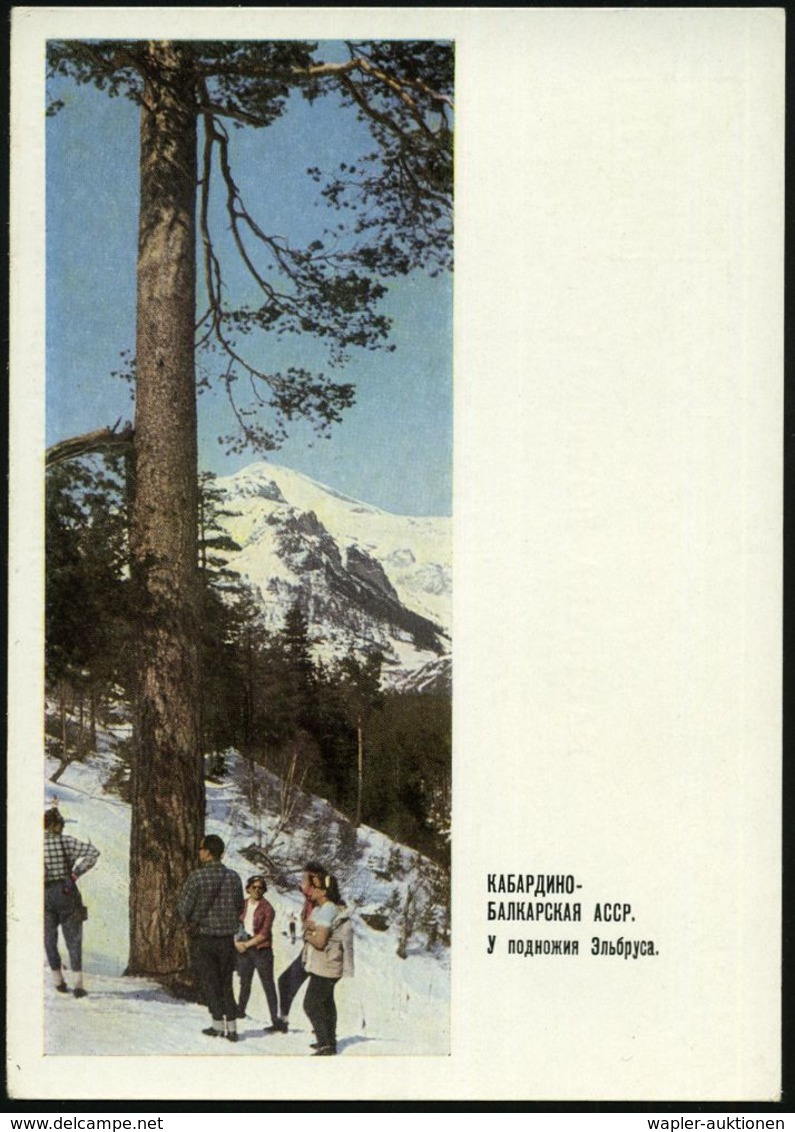 UdSSR 1968 3 Kop. BiP Komsomolzen, Grün: Berg-Wanderer Im Schnee Am Fuße Des Elbrus (Kabardino-Balkarien) Ungebr. - - Autres & Non Classés