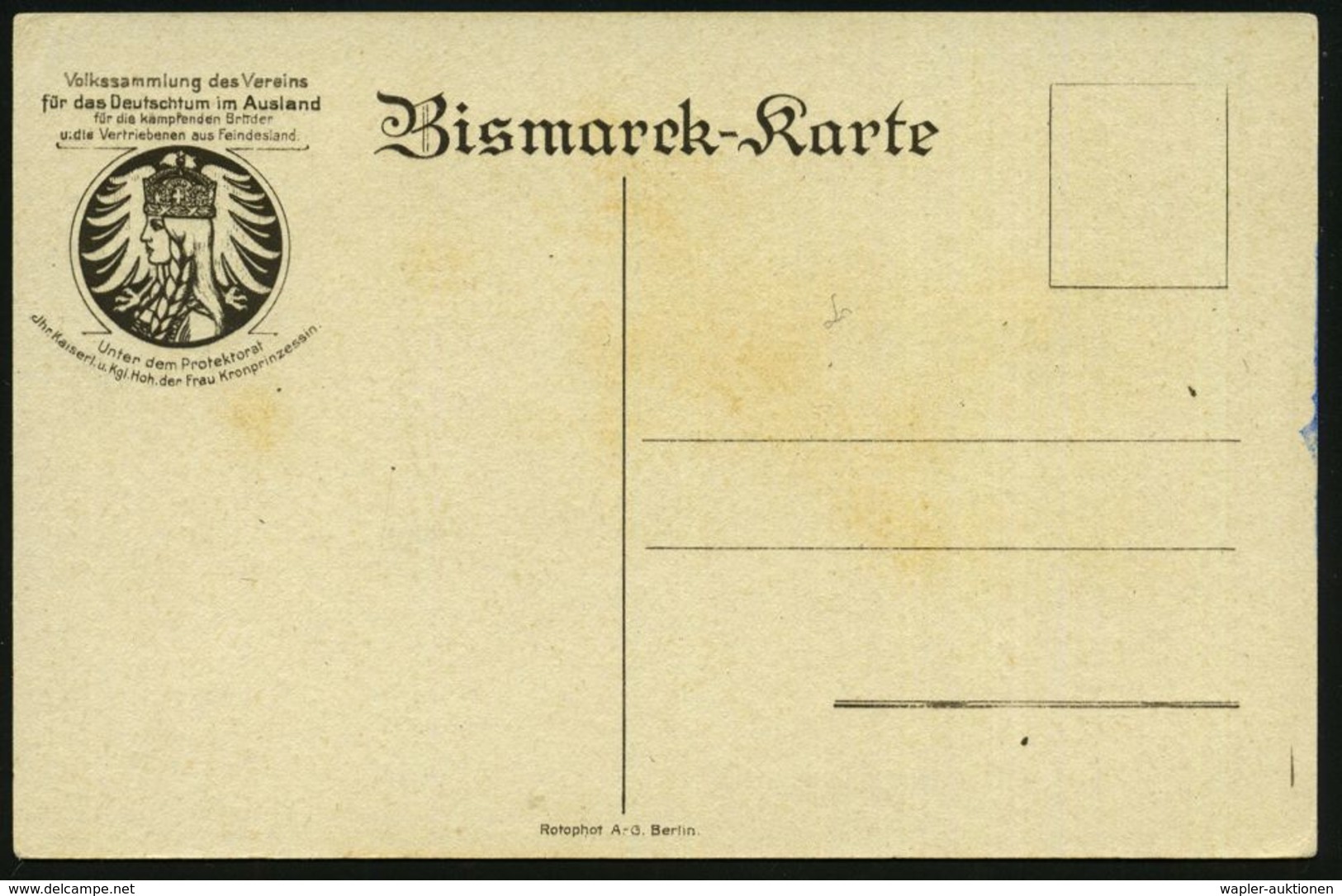Göttingen 1915 (ca.) Bismarck-Spenden-Ak.: Bismarck Als Göttinger Student , Ungebr. (= V.D.A.-Flüchtlingshilfe) - - Non Classés