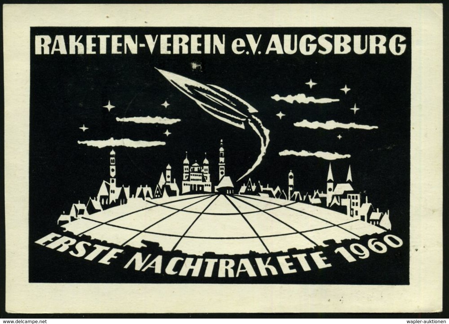 (13b) AUGSBURG 2/ 3.REICHENBERGER BUNDESTREFFEN 1960 (21.8.) SSt + Gez. Raketen-Vignette: RAKETEN-VEREIN E.V. AUGSBURG / - Sonstige & Ohne Zuordnung