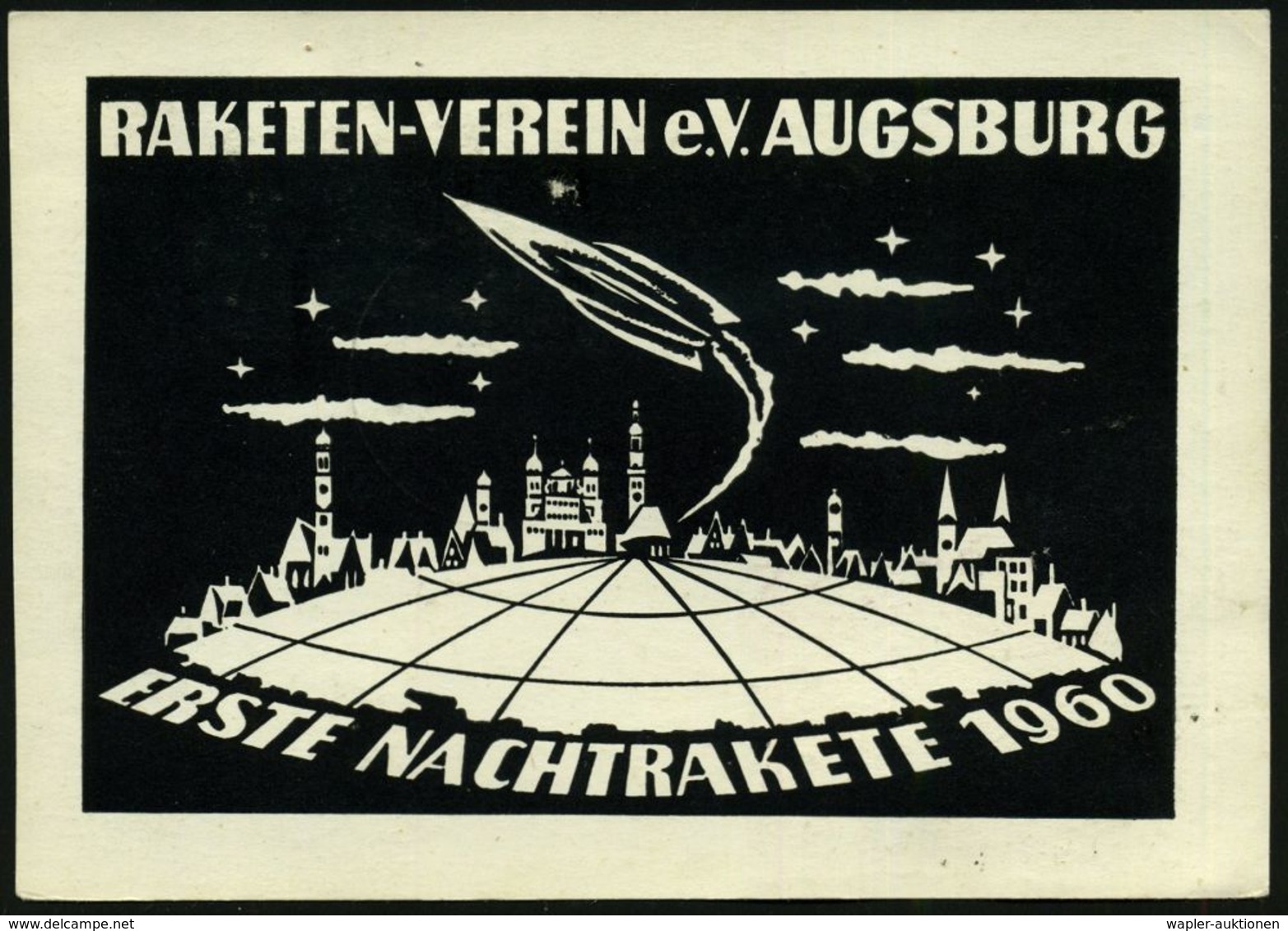 (13b) AUGSBURG 2/ 3.REICHENBERGER BUNDESTREFFEN 1960 (21.8.) SSt + Gez. Raketen-Vignette: RAKETEN-VEREIN E.V. AUGSBURG / - Autres & Non Classés