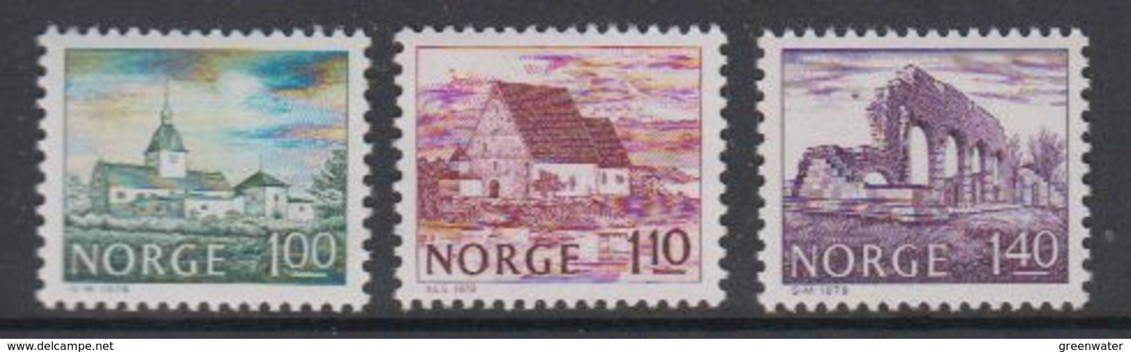 Norway 1978 Bauwerke 3v ** Mnh (42783A) - Ongebruikt