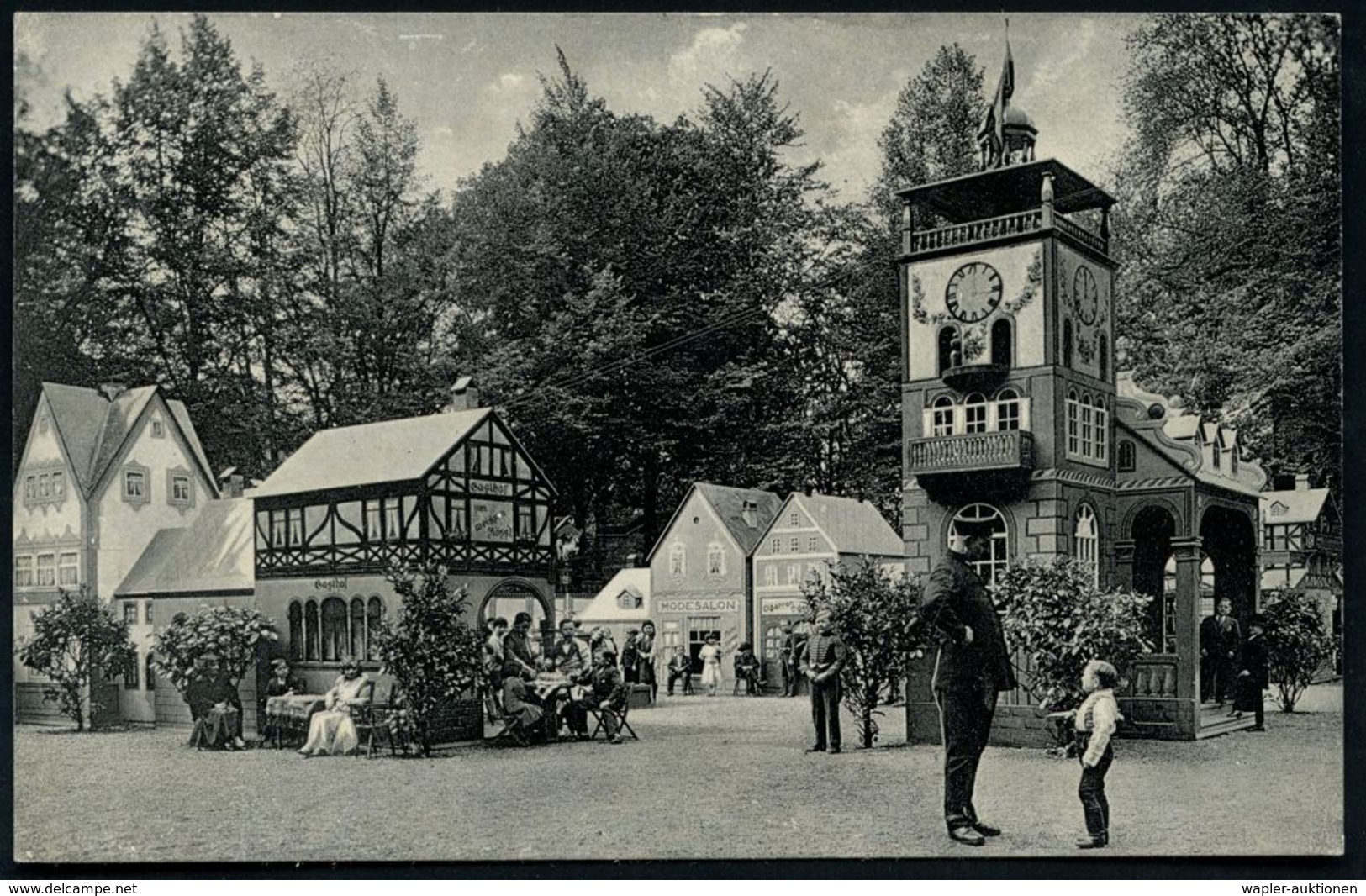 BERLIN C 2/ SCHAEFERS/ MÄRCHENSTADT/ LILIPUT/ * 1934 (6.12.) Seltener SSt + Viol. 1K-HdN: MÄRCHENSTADT LILIPUT Auf S/w.- - Cirque