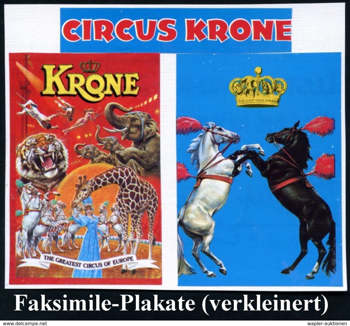 B.R.D. 1970 (ca.) Color-Foto-Portraitkarte: Christel Sembach-Krone (1936-2017) Mit Orig. Signatur "Christel Sembach Kron - Circus