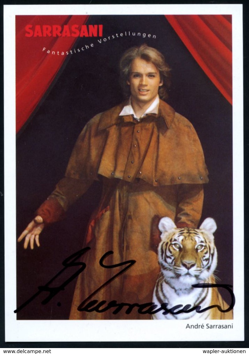 B.R.D. 1998 (ca.) Color-Portrait-Karte André Sarrasani Mit Orig. Signatur "A Sarrasani", Zirkus-Direktor U. Zauberkünstl - Zirkus