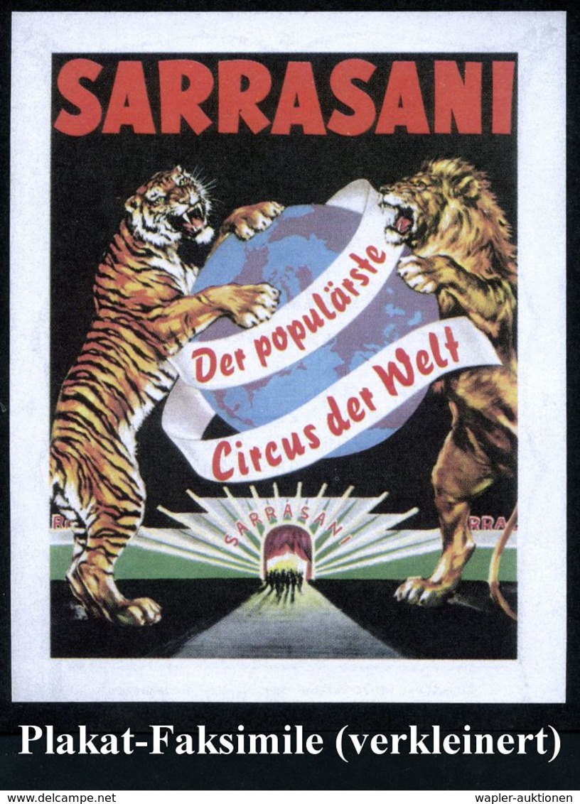 B.R.D. 1998 (ca.) Color-Portrait-Karte André Sarrasani Mit Orig. Signatur "A Sarrasani", Zirkus-Direktor U. Zauberkünstl - Circo