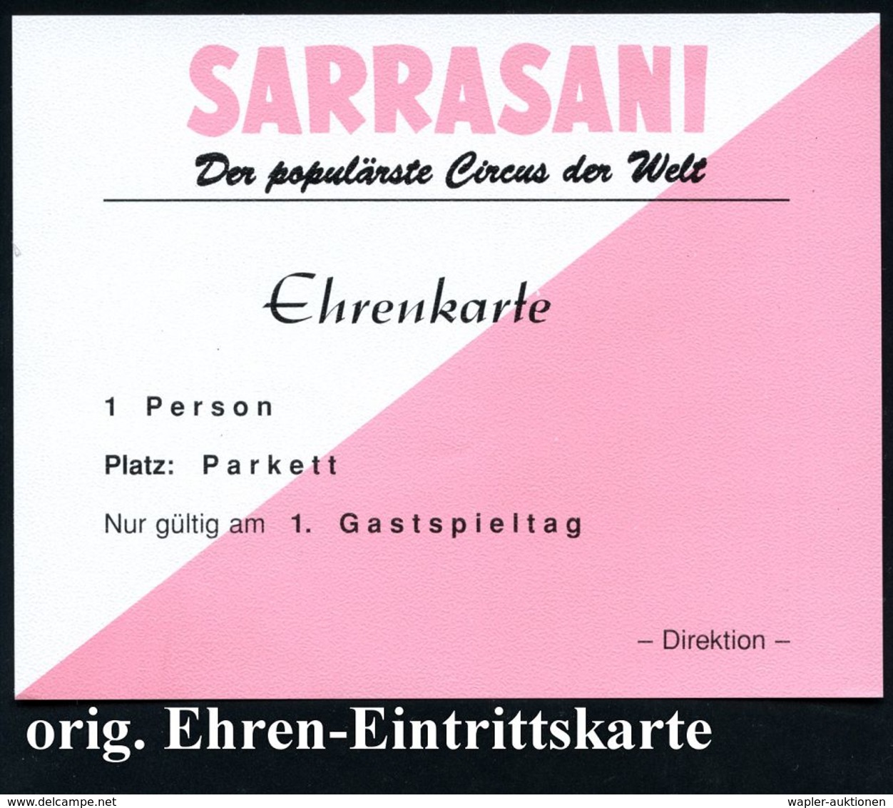 B.R.D. 1998 (ca.) Color-Portrait-Karte André Sarrasani Mit Orig. Signatur "A Sarrasani", Zirkus-Direktor U. Zauberkünstl - Cirque