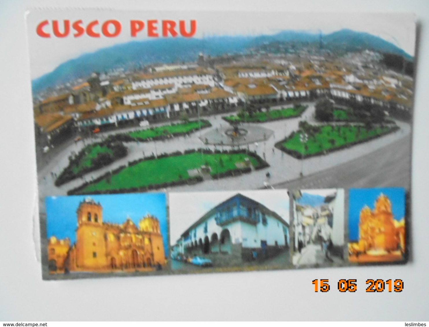 Cusco Peru. Plaza De Armas De La Ciudad. W144 Postmarked 2001 - 16.8 X 11.9 Cm. - Pérou