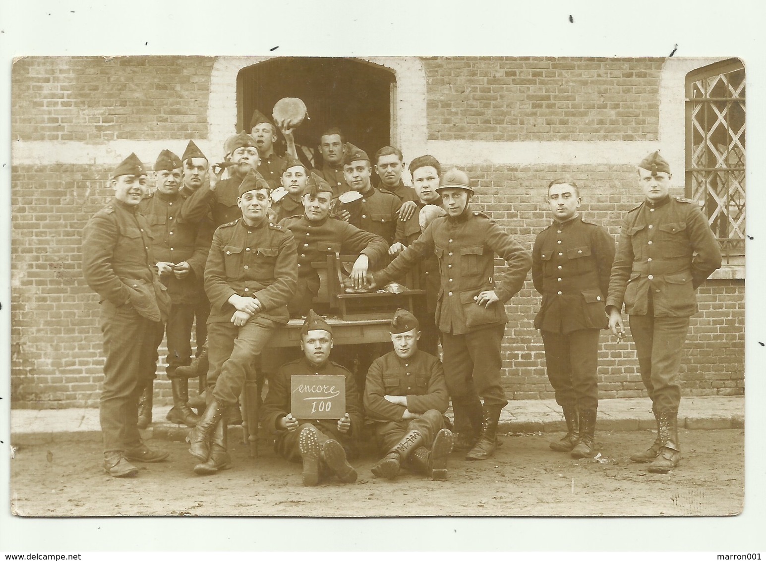 Kamp De Beverloo -Fotokaart Soldaten , Encore 100 - Leopoldsburg (Kamp Van Beverloo)