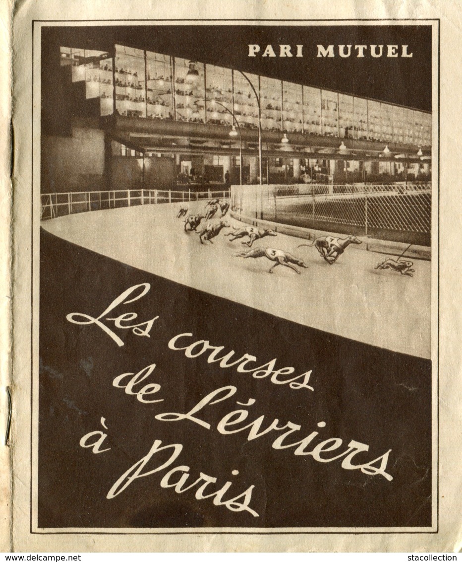 PEU COMMUN ! LIVRET 1930 13 PAGES 56 PHOTOS COURSES DE LEVRIERS COURBEVOIE PARIS HAUTS DE SEINE VIEUX PAPIERS LIVRES - Chiens