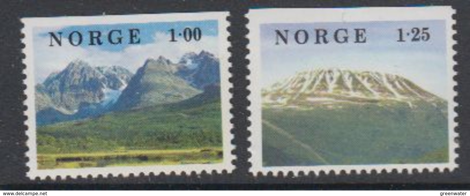 Norway 1978 Landscapes 2v From Booklet ** Mnh (42783E) - Ongebruikt