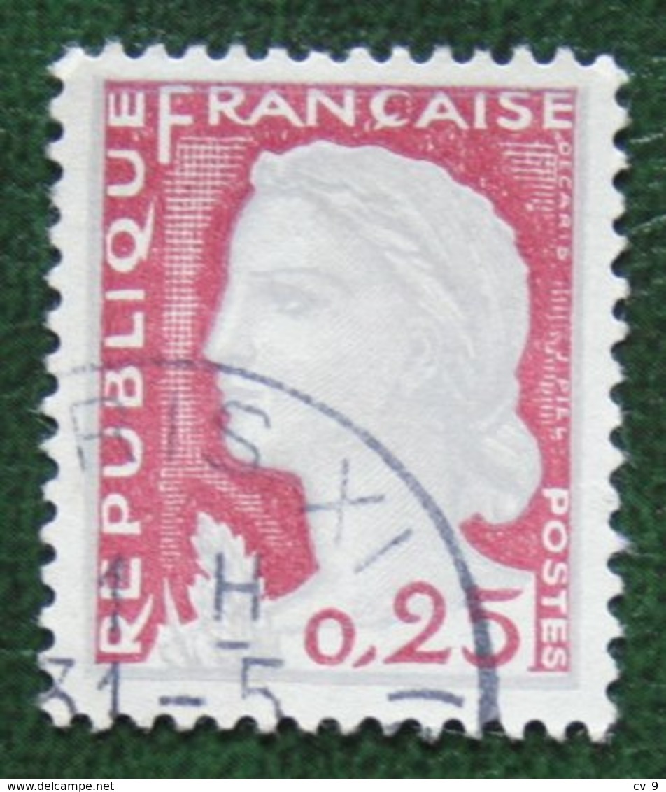 0.25 Fr Type Marianne De Decaris 1960 Mi 1316 Y&T 1263 Used Gebruikt Oblitere FRANCE FRANKREICH - 1960 Maríanne De Decaris