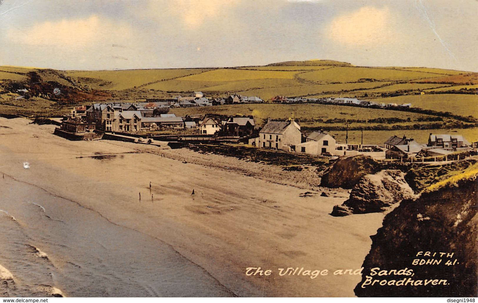 M08116 "BROADHAVEN-THE VILLAGE AND SANDS"   CART. POST. ORIG. SPEDITA 1962 - Pembrokeshire