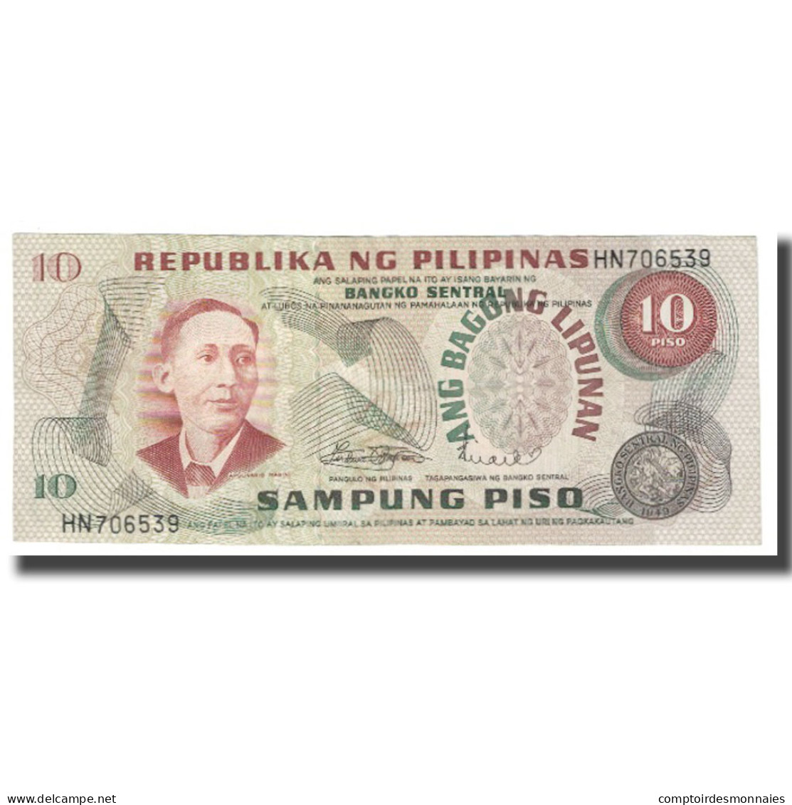 Billet, Philippines, 10 Piso, KM:144a, TTB - Philippines