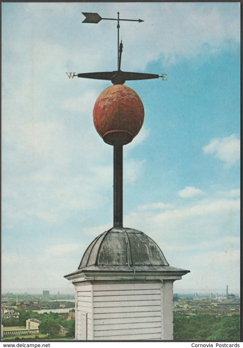 The Time Ball Signal, Old Royal Observatory, Greenwich, C.1970s - HMSO Postcard - London Suburbs