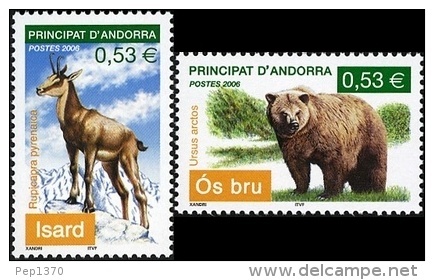 ANDORRA FRANCESA 2006 - FAUNA MAMIFEROS - OSO - REBECO  - 2 SELLOS - Animalez De Caza