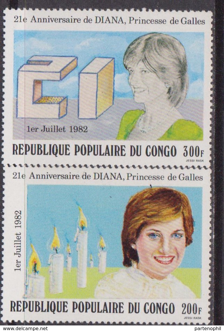 Congo Diana Set MNH - Donne Celebri