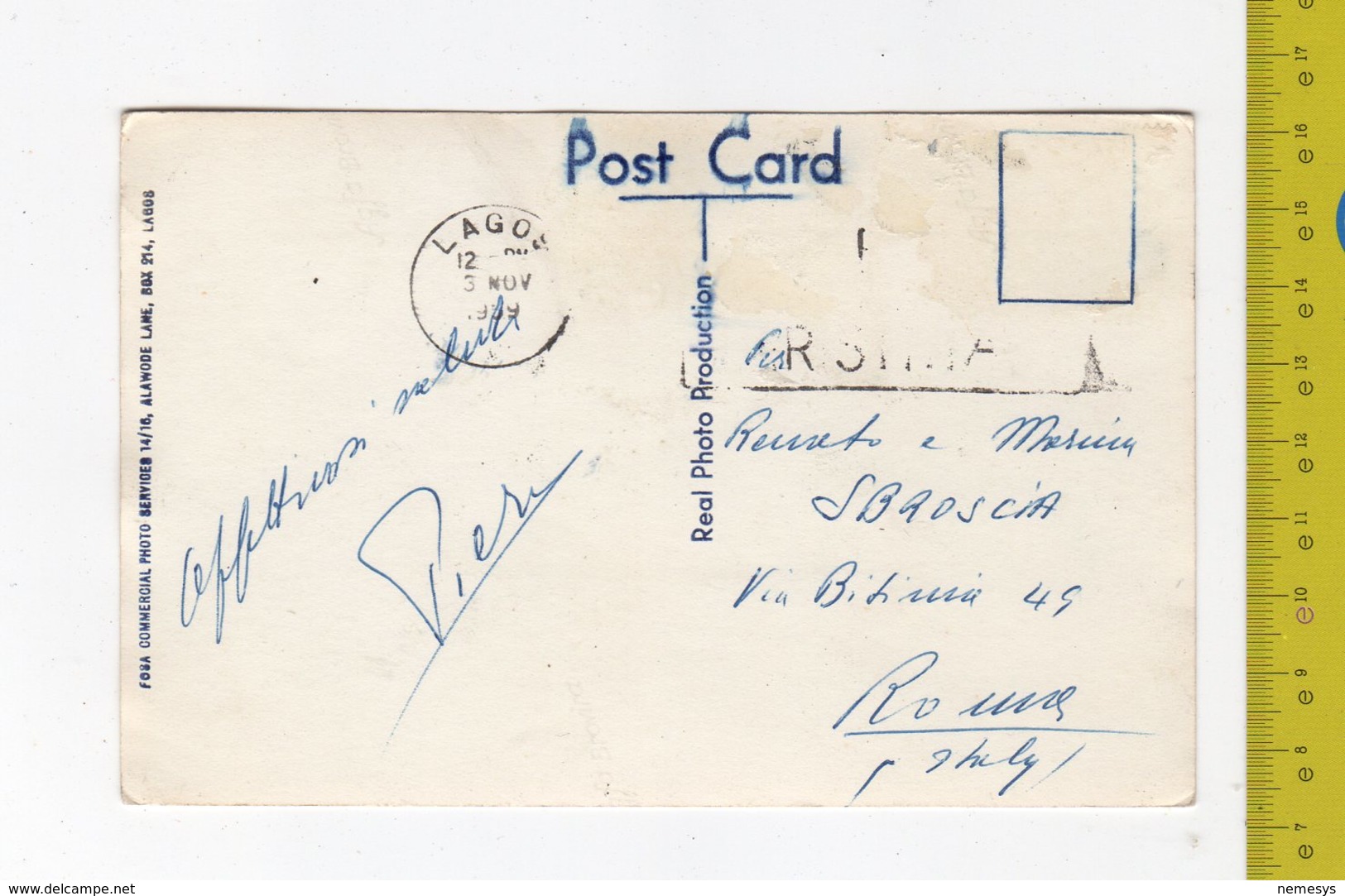 1959 LAGOS NIGERIA Tinubu Square FP V SEE 2 SCANS - Nigeria