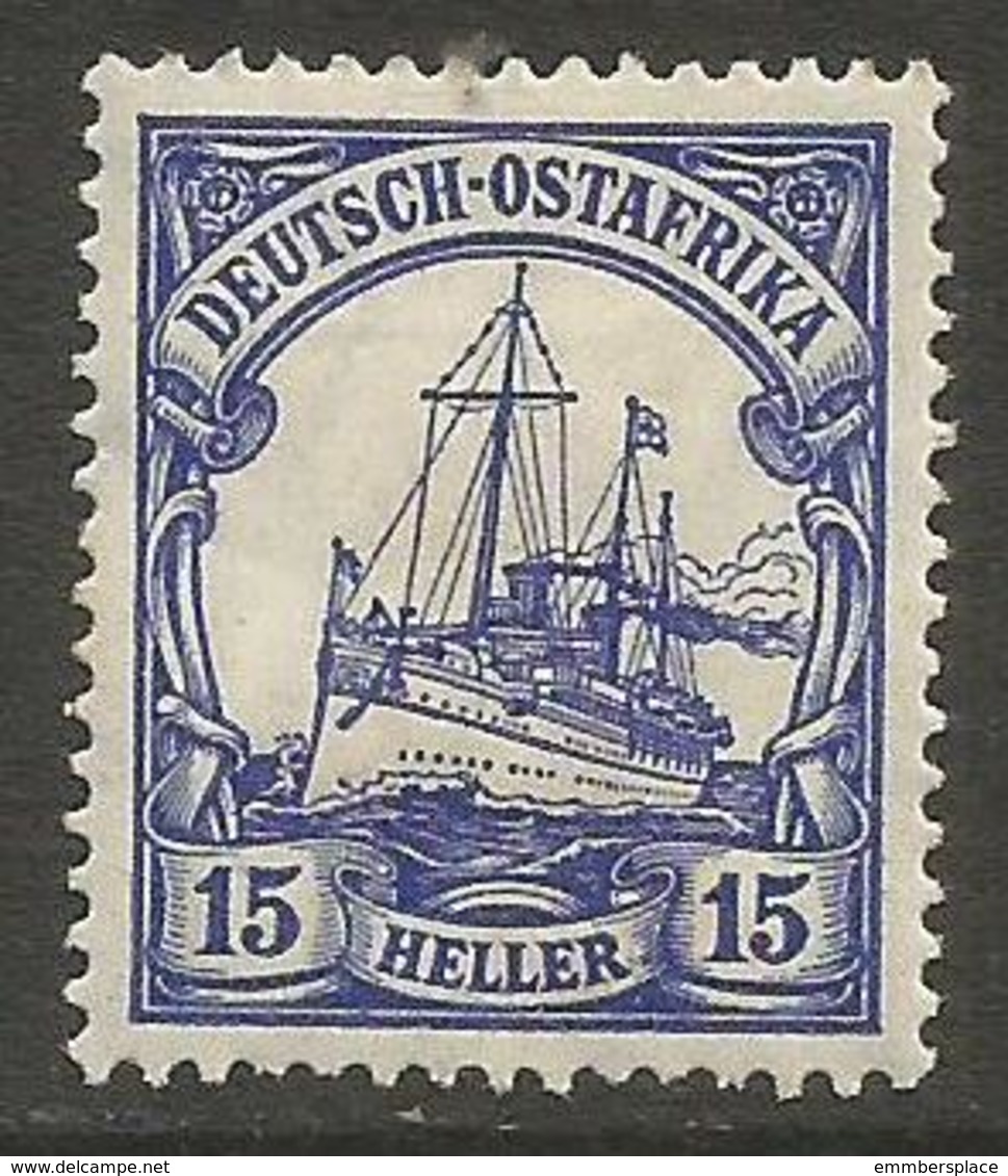 German East Africa - 1906 Kaiser's Yacht 15h Mint Hinged *  Sc 34 - German East Africa