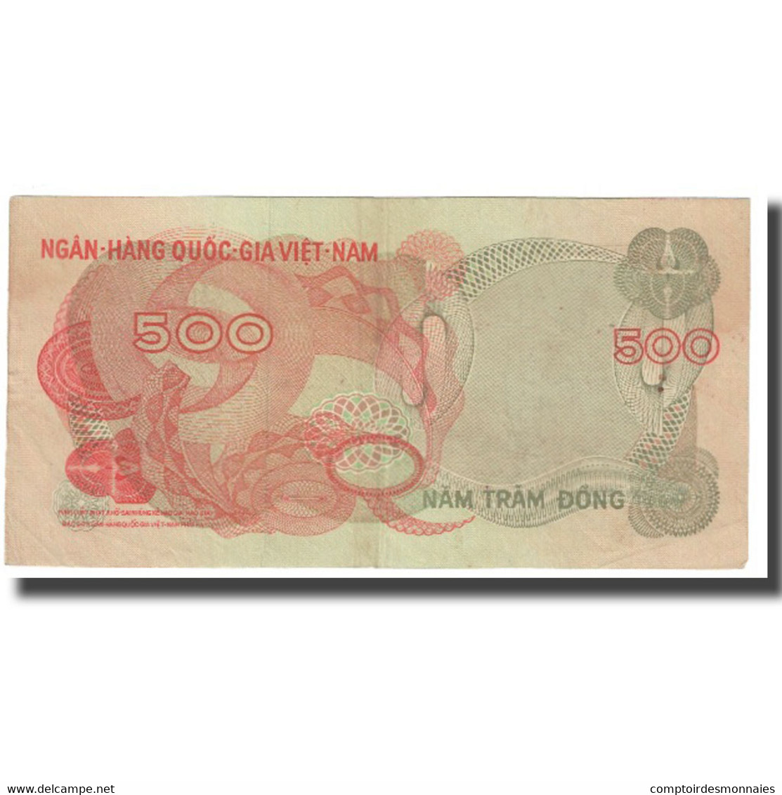 Billet, South Viet Nam, 500 D<ox>ng, KM:28a, TB - Vietnam