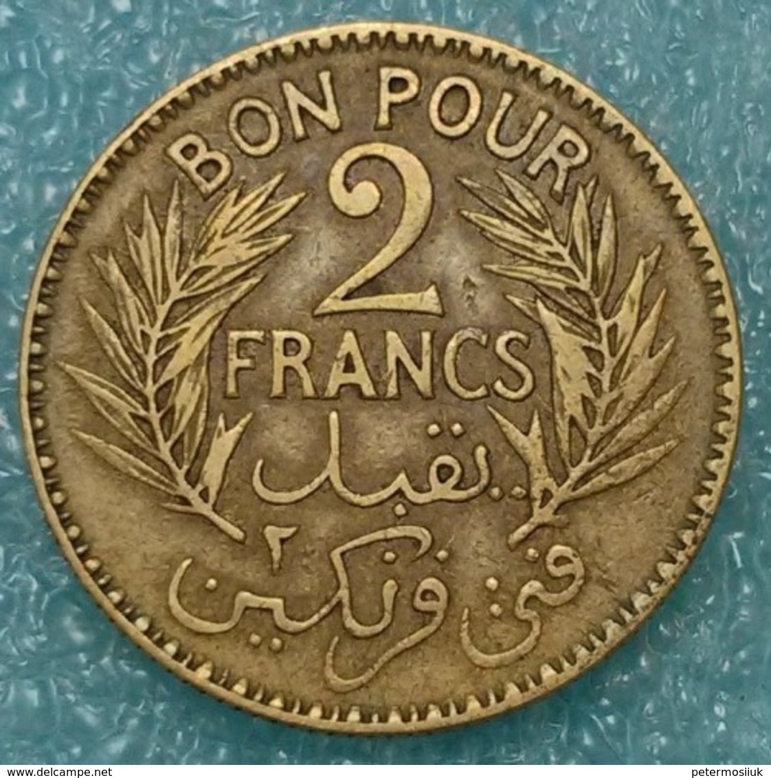 Tunisia 2 Francs, 1924 -1193 - Tunisie