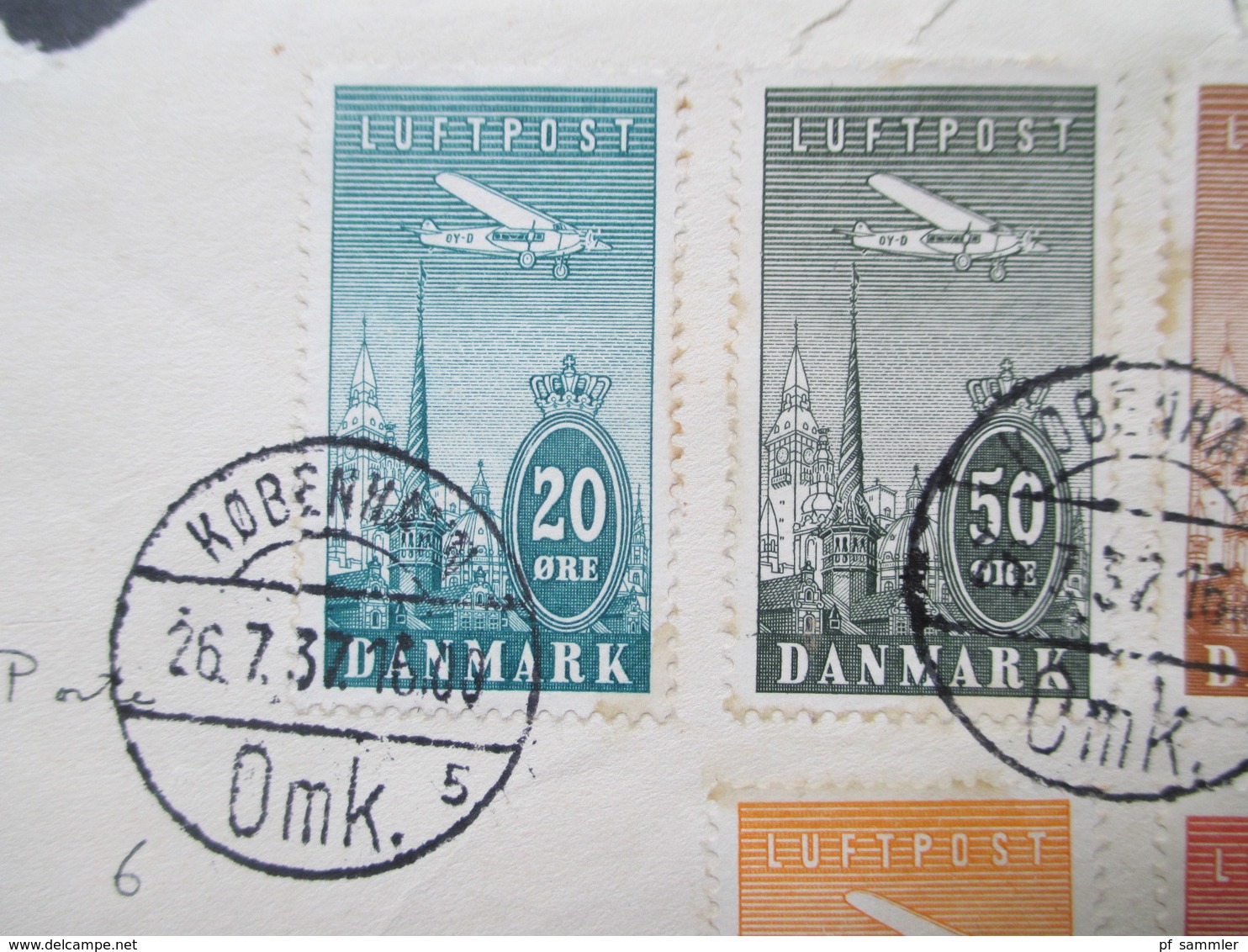 Dänemark 1934 Flugpost Luftpost Nr. 217-221 Satzbrief Air Mail Nach Holland Die Neue Linie Segelfahrten Seejacht Gud-win - Covers & Documents