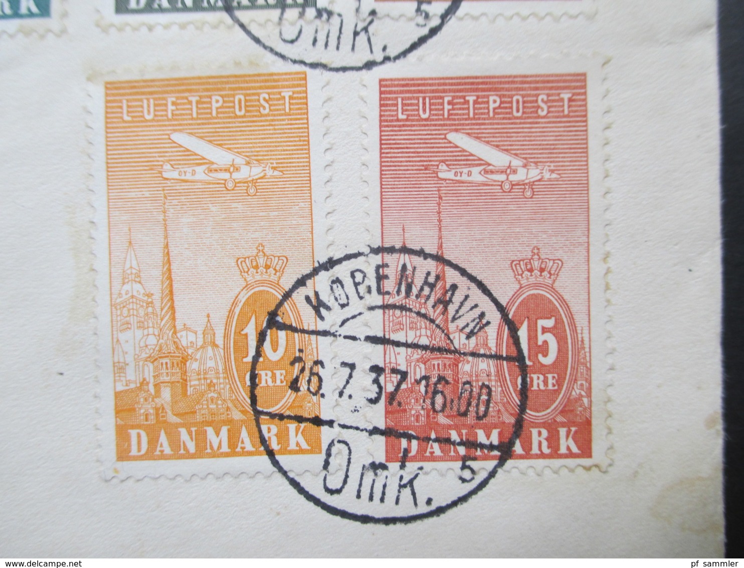 Dänemark 1934 Flugpost Luftpost Nr. 217-221 Satzbrief Air Mail Nach Holland Die Neue Linie Segelfahrten Seejacht Gud-win - Lettres & Documents