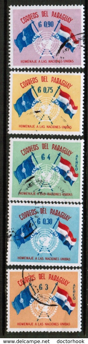 PARAGUAY  Scott # 569-71,C 272-3 VF USED (Stamp Scan # 505) - Paraguay