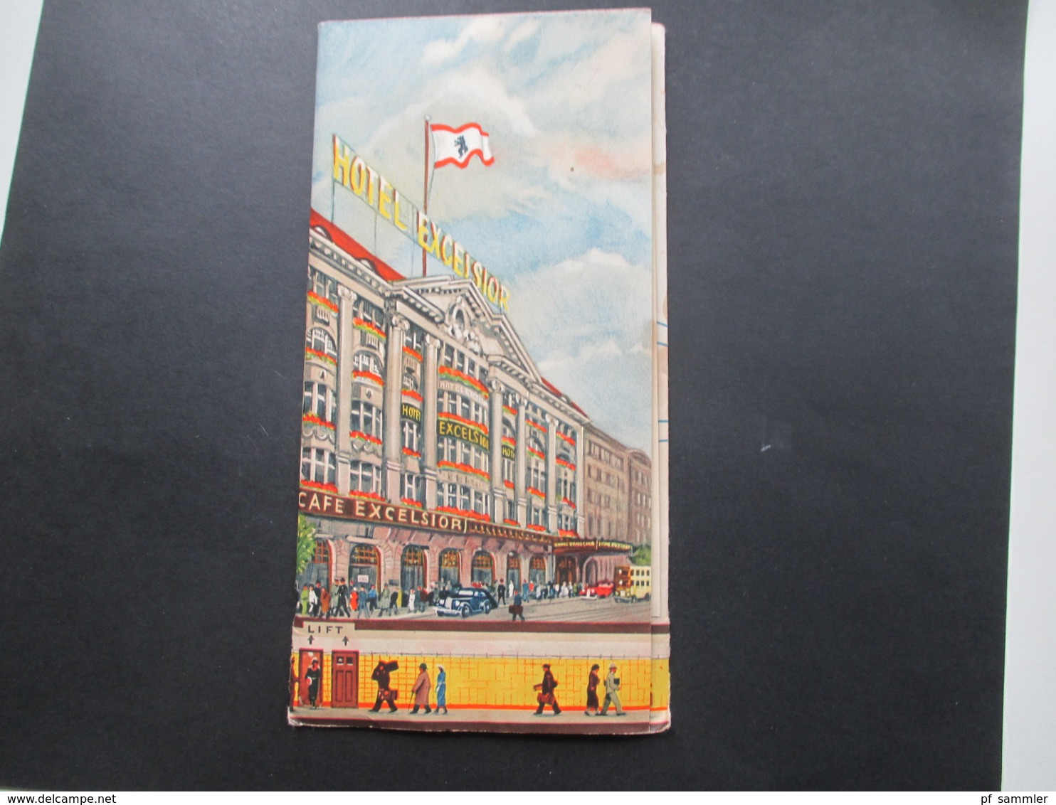 Prospekt / Werbung Hotel Excelsior Berlin Ca. 1930er Jahre Mit Postkarte Des Betriebsführer Und Seine Mitarbeiter Curt E - Advertising